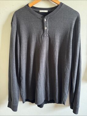 Marine Layer Double Knit Long Sleeve Henley Shirt size Medium